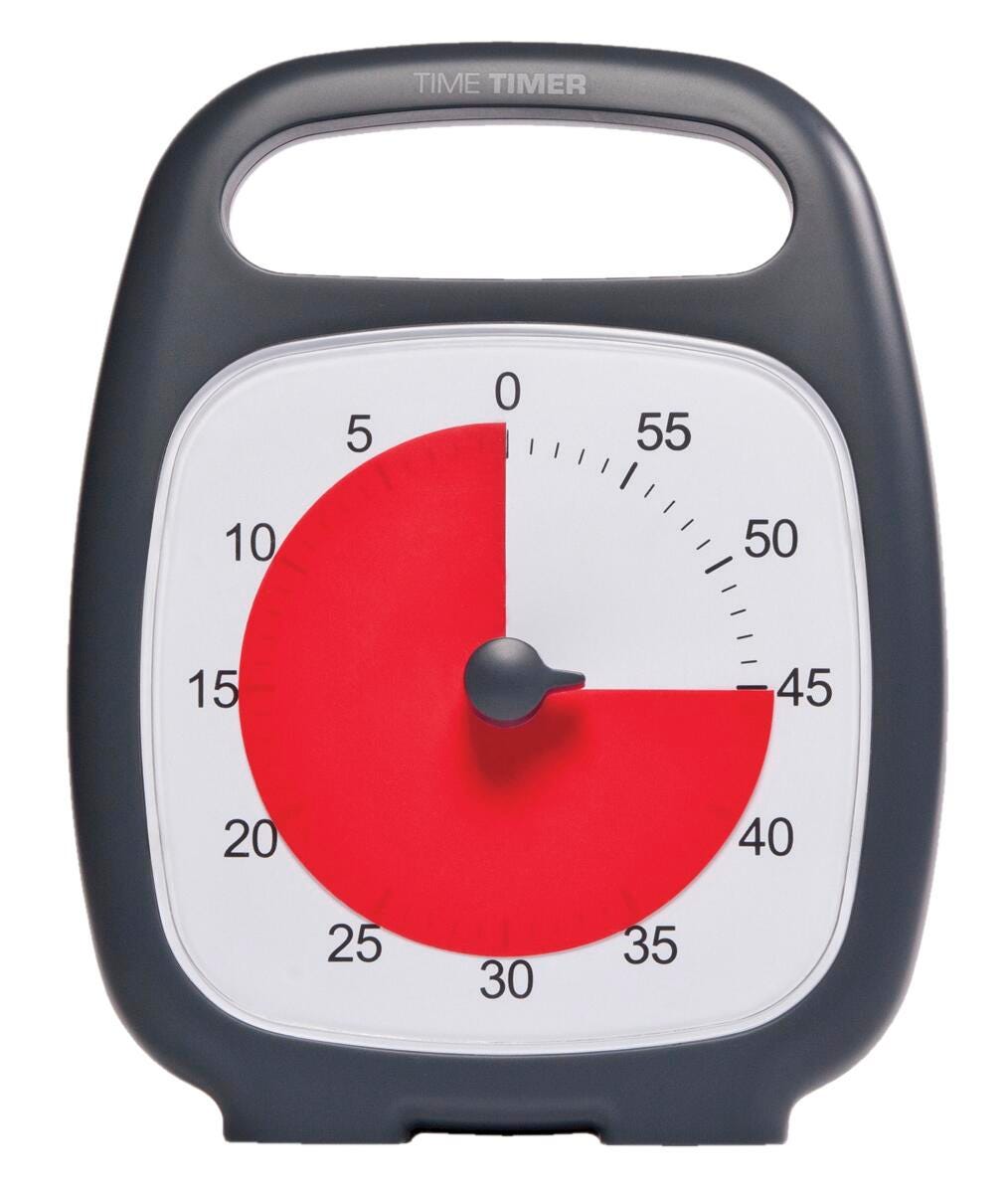 Time Timer PLUS 60 Minute Timer, Black
